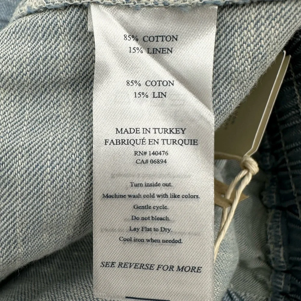 Faherty Drawstring Linen-Blend Pants Size S - Picture 9 of 15